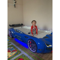 Ліжко машинка BMW синє